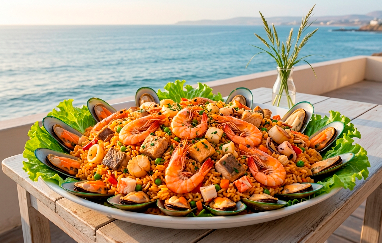 FUENTE DE ARROZ CON MARISCOS